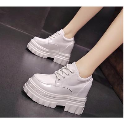 Moda Harajuku Feminino Plataformas Tênis Esportivo Para Mulher Aumentando 11CM Chunky Dad Sneakers Femininos Respirável Plataforma Couro Casual