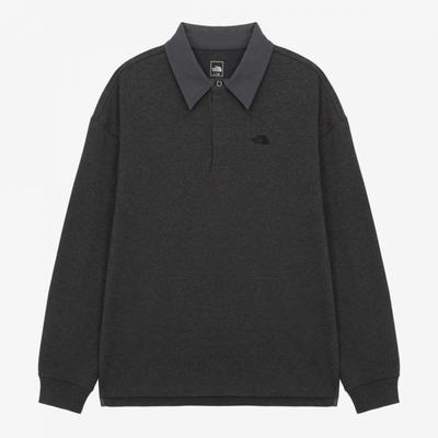 Nt7qr68b Men S orSa Long Sleeve Polo Dark Gray