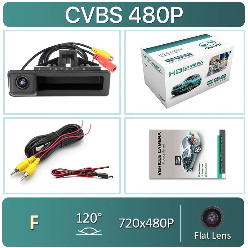 

Автомобиль HD AHD 1080P Fisheye Lens Автомобильная камера заднего вида для ручки багажника для BMW 3 серии 5 серии X5 X6 E60 E70 E82 E90