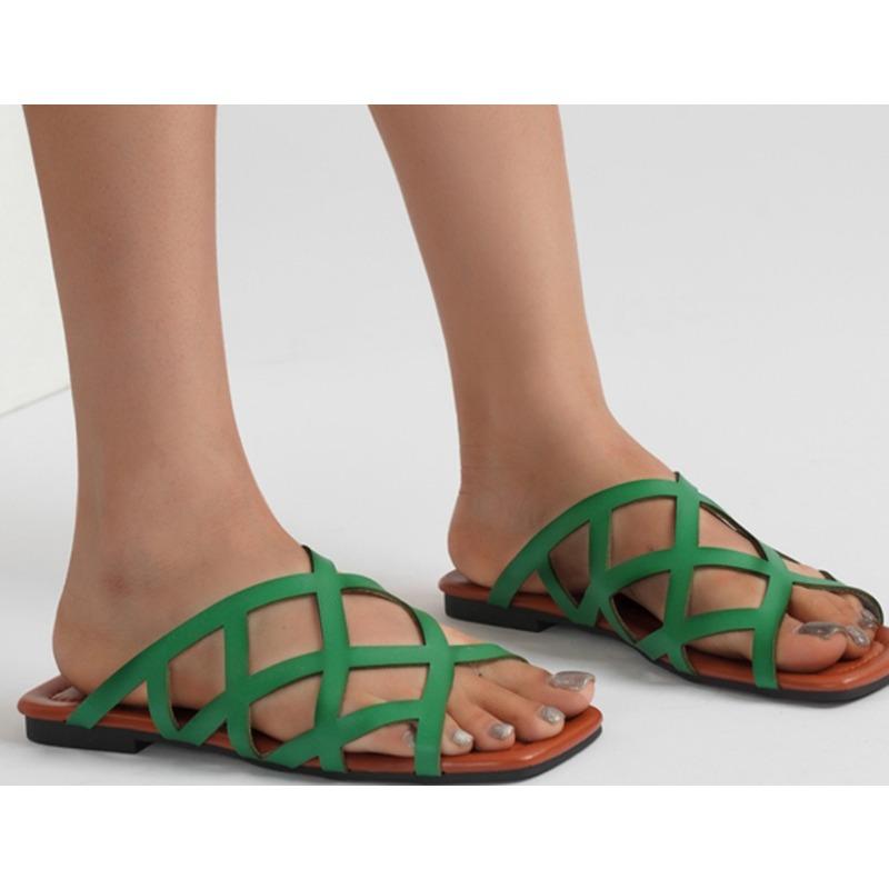 New Women Summer Slippers Fashion Open Toe Low Heel Slippers Ladies Summer Casual Shoes