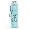1PC Meditation Stick Figure Line Art 750ml Color Plastic Sports Water Bottle Leakproof Flip Straw Lid Suitable for Sports Office Home Use