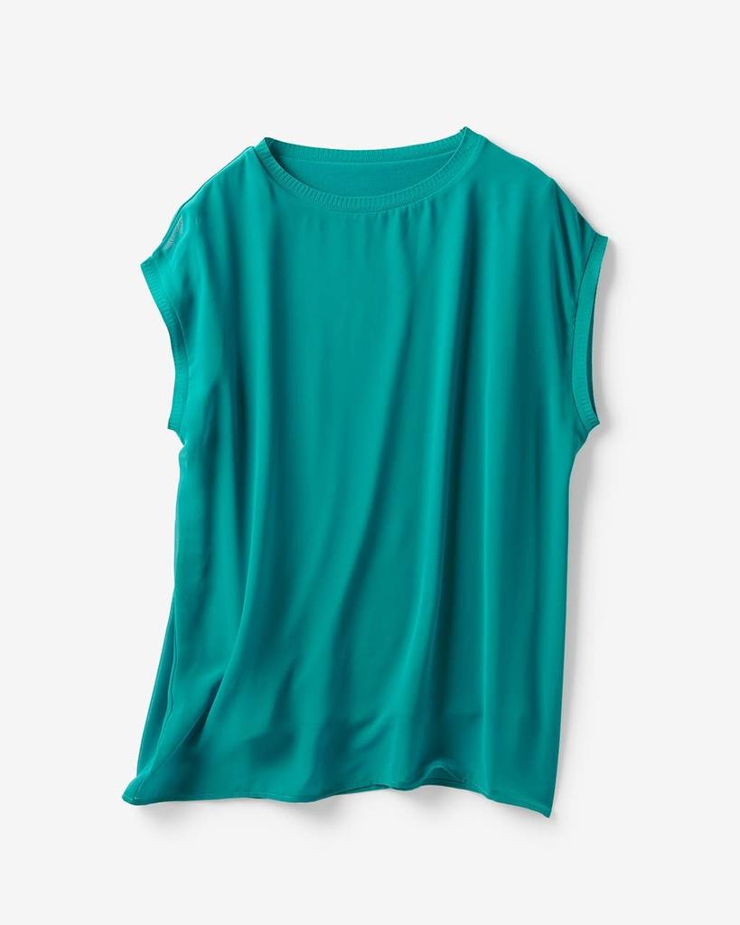 Soft Chiffon French Top XXL Aegean Blue [Declasse] (15915)