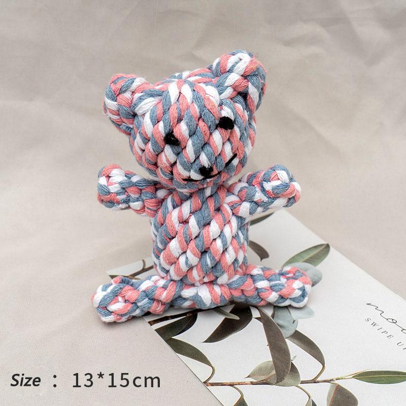 1pcs Bite Resistant Pet Dog Chew Toys for Small Dogs Cleaning Teeth Puppy Dog Rope Knot Ball Toy Playing Animals Dogs Toys Pets