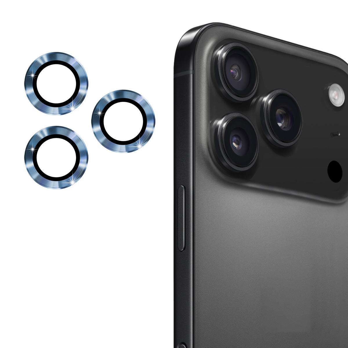 

For iPhone 17 Pro Max/iPhone 17 Pro Camera Lens Protector ENKAY Hat-Prince Metal Ring Lens Film I
