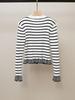 Autumn V-Neck Color Block Knitted Cardigan - French Style for Women