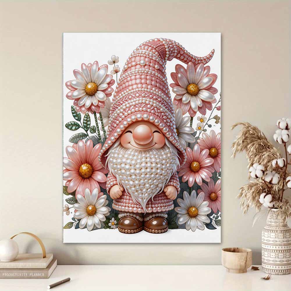 Frameless Dwarf Pearl Painting Kit 30x40cm Floral DIY Pearl Art Elegant Gem Art for Home Wall Decoration Perfect for Living Room & Bedroom