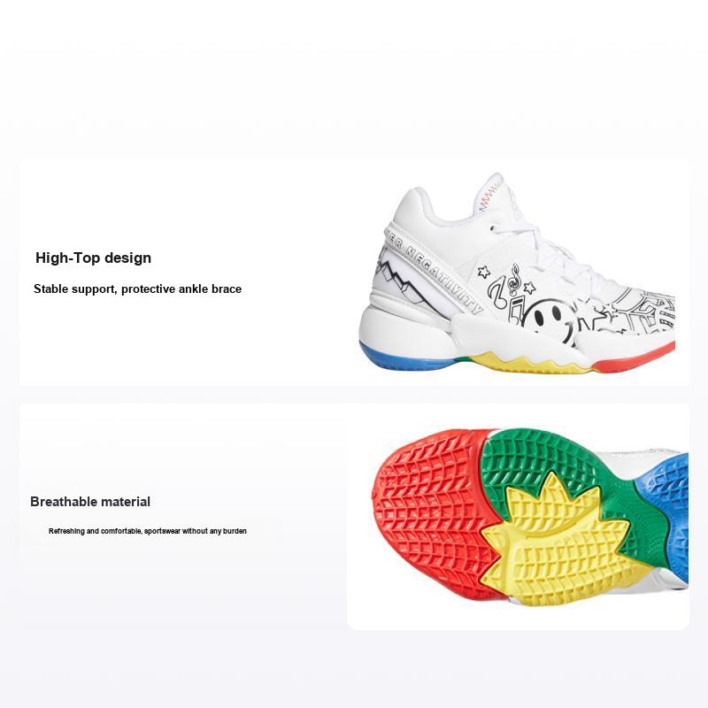 adidas DON. Numărul 2 Determinarea Copiilor Mici Asupra Negativității Adidași pentru Copii Alb Încălțăminte-Alb Roșu G57972