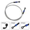 Single AN3 28 90 Degree M10 Motorcycle Hydraulic Brake Line Hose 110cm Universal