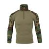 Mens Camo Outdoor Tactical Set Long Sleeve T-Shirt Pants Hiking Camping Running Cycling All