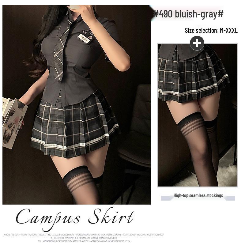 Xianyi Sexy Schoolgirl Cosplay Lingerie Set: Temptation JK Mini Skirt & Sukumizu Outfit for Women