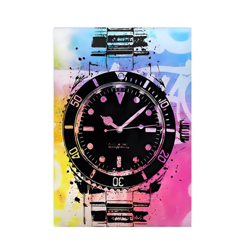 Fashion Watch Canvas Paintings Poster and Printing Modern Graffiti Art Wall Pictures for Living Room Home Decoration Cuadros