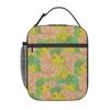 Cartoon Niedliches Froschmuster auf Lotusblättern Isolierte Lunchtasche für Damen Kinder Auslaufsichere Lebensmittelboxen Thermische Lunchbox Tragetasche