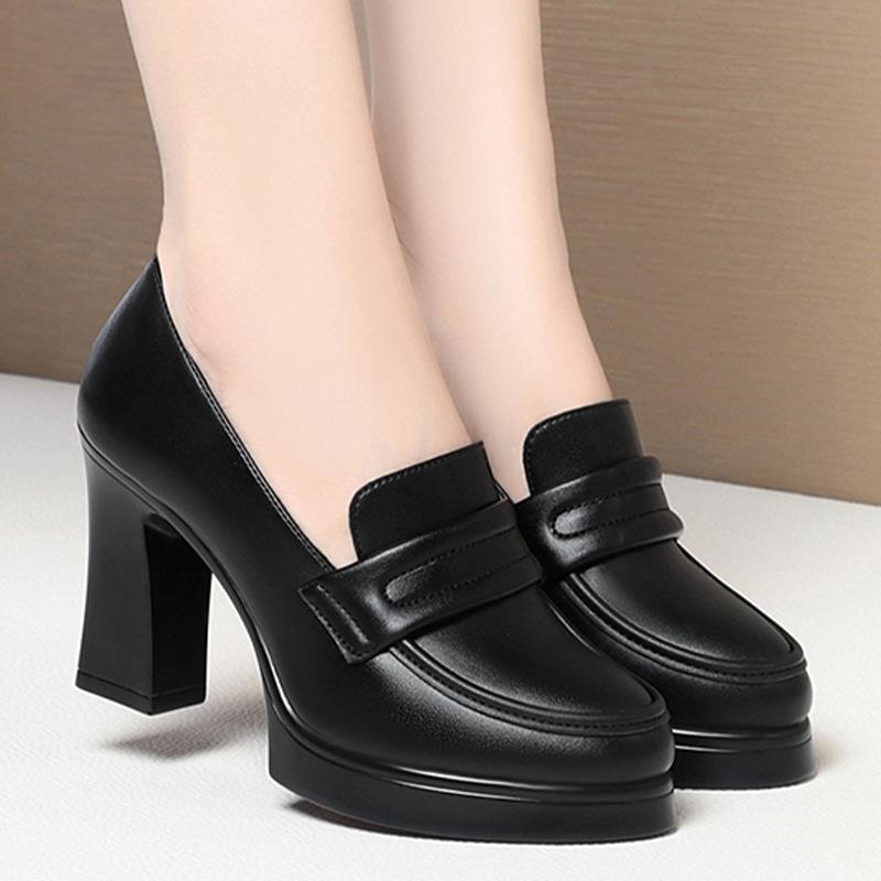 

6cm 9cm Elegant Thick Bottom Chunky Platform Shoes Women Pumps Trend 2025 Spring Block High Heels Shoes Gldiator for Model Dress 35