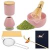 2/9 st Japansk Matcha Teset Säker Bambuvisp Tesked Teset Matcha Skål Matcha Visphållare för Teälskare Teberedningsverktyg