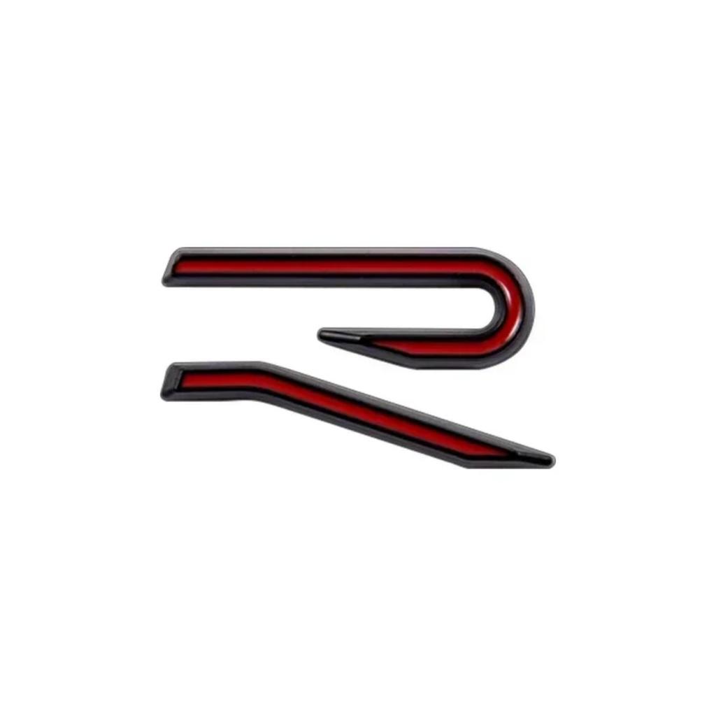 Autocollant Emblème Logo R RLine en Métal 3D Autocollant Emblème Coffre Arrière de Voiture Accessoires de Style Extérieur de Voiture de Haute Qualité