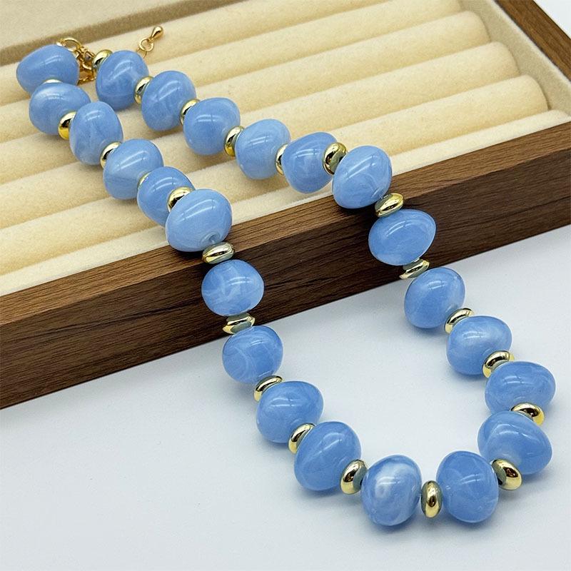 Bohemian Dopamine Acrylic Irregular Candy Color Beaded Necklace - Women's Neck Accessory