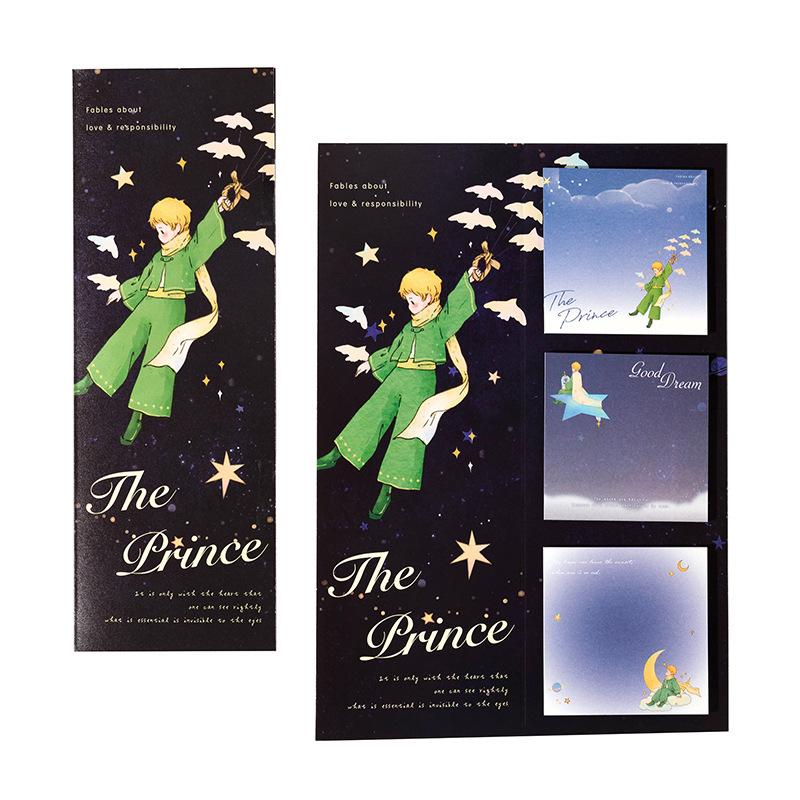 Prince & Rose Momo Sticky Notes: Cartoon Characters Planner Stickers, 60 Sheets