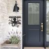 Custom Octopus Metal Door Plaque Handmade Engravable Address Numbers Retro Outdoor Wall Decor