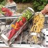 Portable Folding Barbecue Grill Heating Stoves Multifunction Camping Grill Rack Net Firewood Stove Stainless Steel Grill