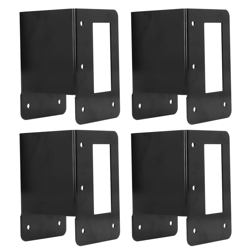 4PCS Log Rack Bracket Pre Drilled Steel Adjustable Firewood Rack Support for Indoor Outdoor Log Rack