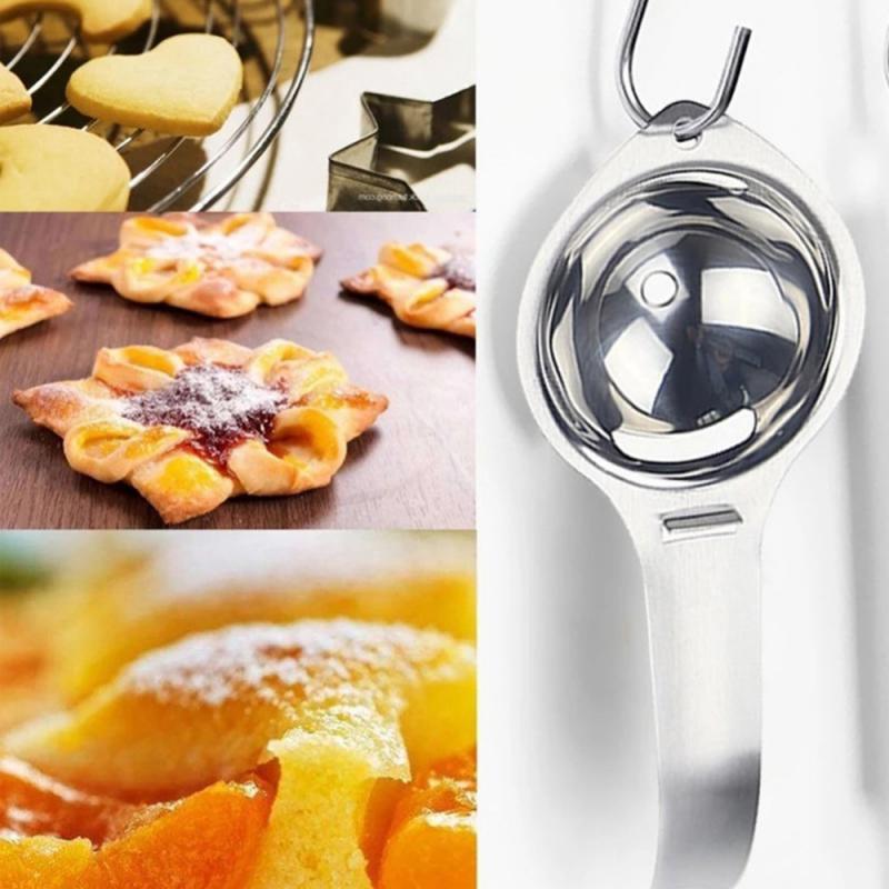 Egg White Separator Stainless Steel Tools Eggs Yolk Filter Gadgets Kitchen Accessories Separating Funnel Spoon Divider Utensils
