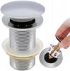 Automatic Washbasin Stopper with Strainer Without Overflow, Full Click Clack, Silver