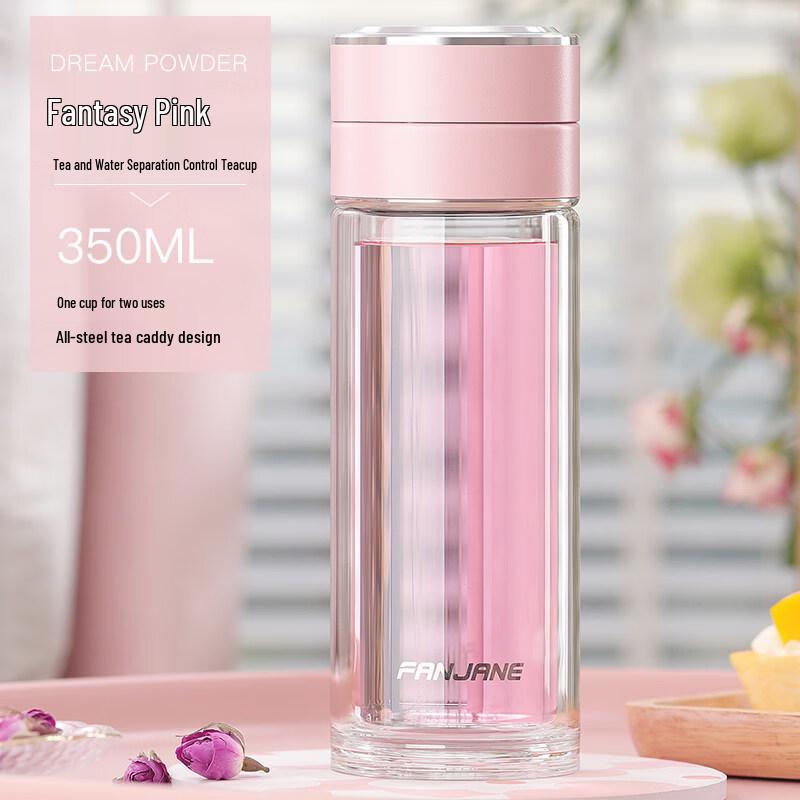 Xihe Portable Double-Layer Tea Infuser Glass Bottle