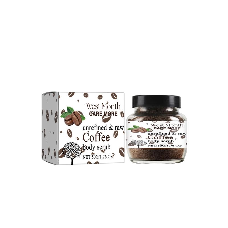 50g Coffee Exfoliating Scrub, Cleansing Body Scrub, Deep Cleanses and Softens Skin, Brightens Skin Tone, Suitable for Body, Face