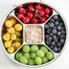 Fall-resistant Kitchen Food Preparation Tray 304 Stainless Steel Snack Tray Side Dishes Tray  Fruit