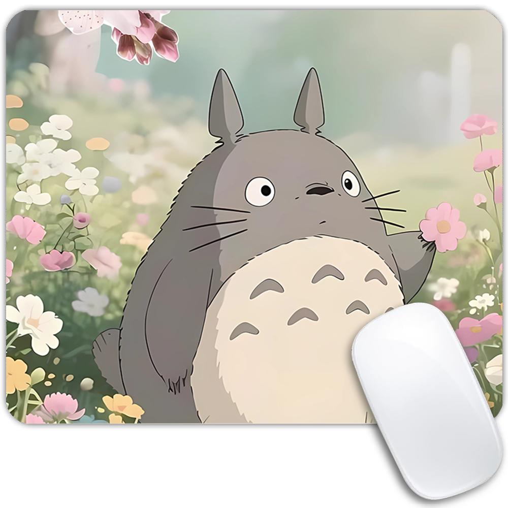Totoro Anime Mouse Pad Kawaii Miyazaki Cartoon Washable Computer Mouse Pad Anti Slip Base Suitable for Office and Home Use Gift