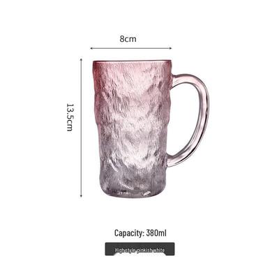 Handled Iceberg Style Glass Cup