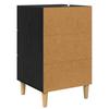 Nightstand Black Oak Effect 40 X 40 X 66 Cm Engineered Wood