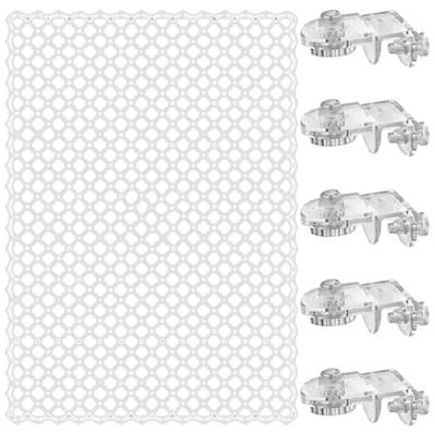 Durable Clear Fish Tanks Guard Net Prevents Jumping Includes 5 Sturdy Mounting Holders
