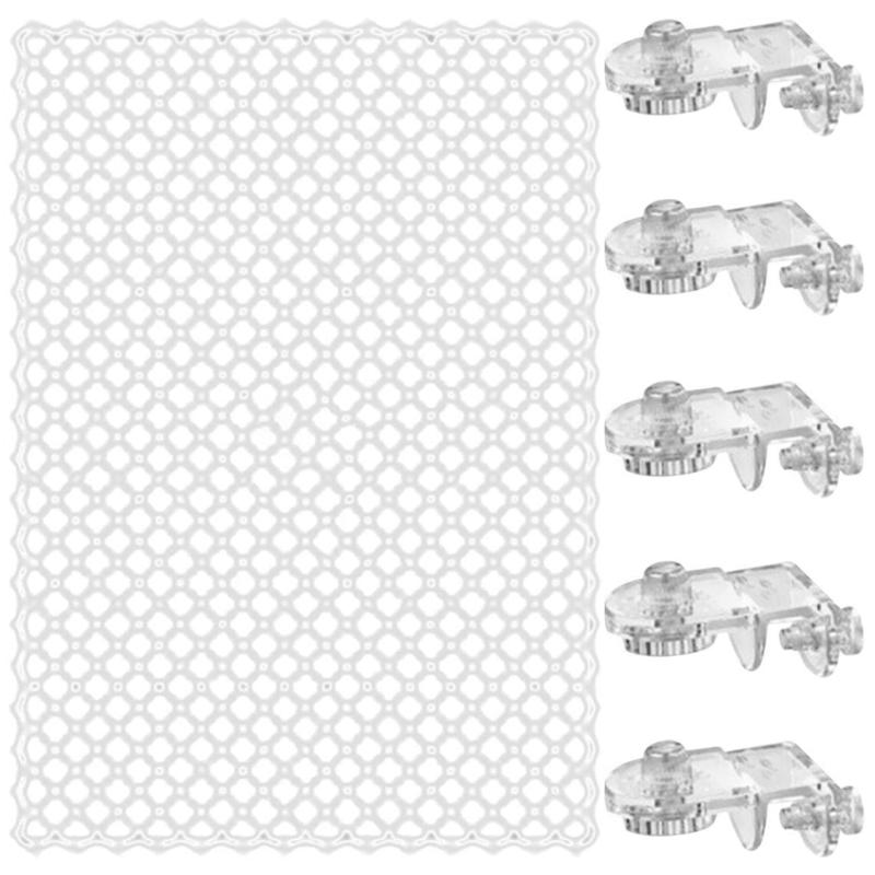 

Durable Clear Fish Tanks Guard Net Prevents Jumping Includes 5 Sturdy Mounting Holders 1