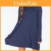 Elegant Women Autumn Fashion Basic Loose Slim Long Sleeve Mini Dress In S-5xl