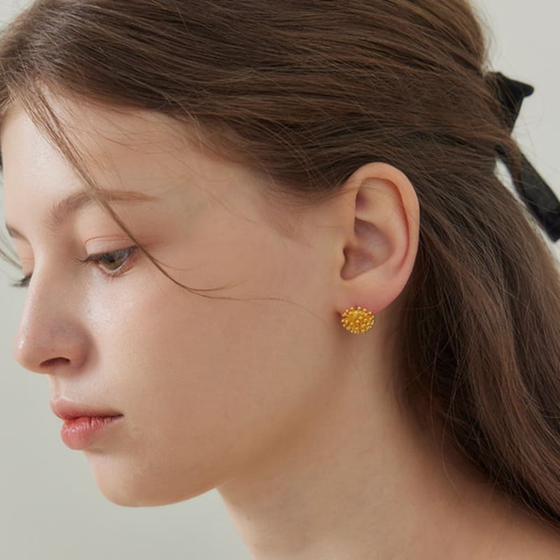 Murmur [925silver]Snöblomma stiftörhängen