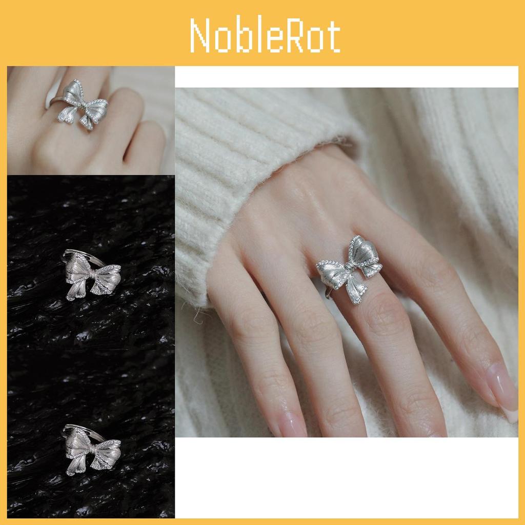 Style Ins Trendy Adjustable Bowknot Ring For Women With Chic Finish Copper