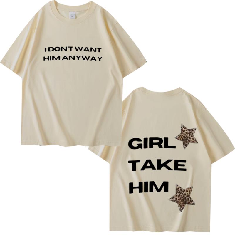 Tate McRae It's Ok I'm Ok Print T-Shirt Herren Damen Oversized 100% Baumwolle Kurzarm Sommerdruck Unisex Übergröße Tops