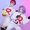 Anime Jessie and James Cosplay Costume Team Rocket Jessie Musashi James Kojirou Halloween Cosplay Costume Full Set Women Men