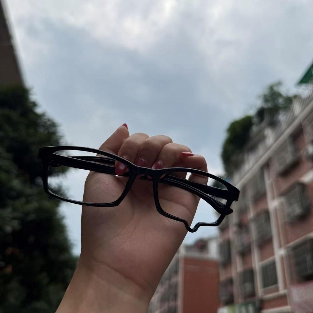 Half Rim Anime Eyewear Frame Full Rim Cosplay Glasses Trendy Teardrop Eyeglass Frame Halloween