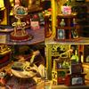 Jiate Maison Miniature DIY Château d'Horreur Modèle à Assembler Fait Main Décoration Villa Soulagement du Stress Cadeau d'Anniversaire pour Hommes Femmes