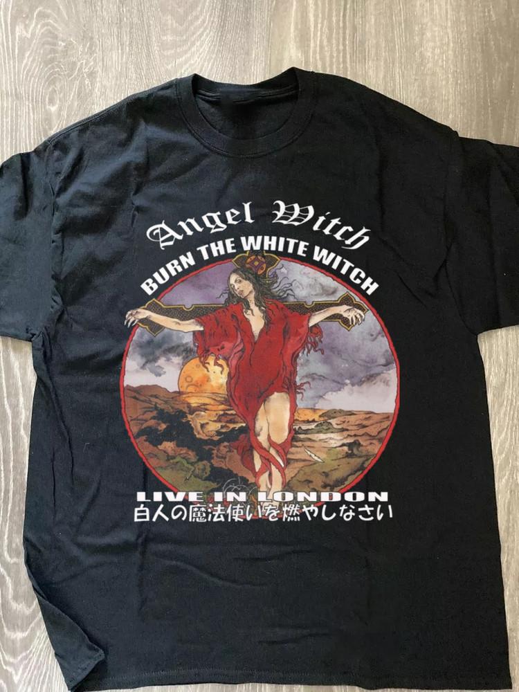 

Burn the White Witch Angel Witch Band Shirt Unisex All Size LO387 Unisex T-Shirt S