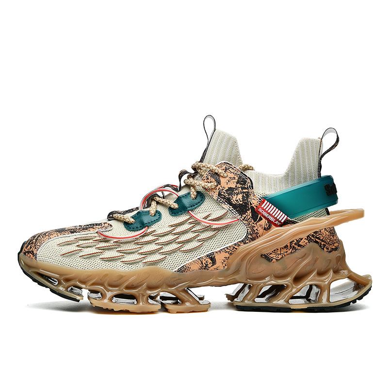 Men's Tech-Inspired Shock-Absorbing Razor Sneakers