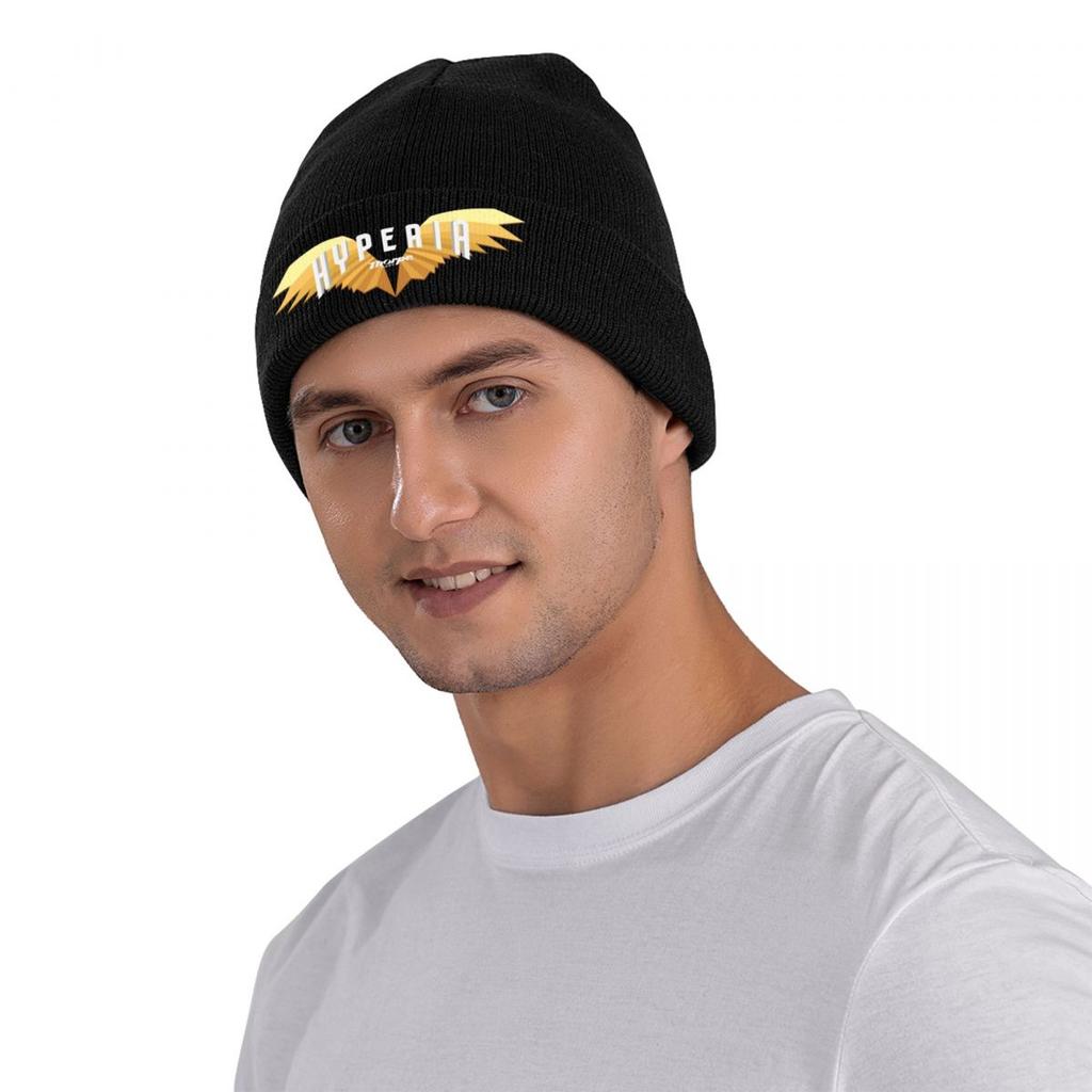 Hyperia Thorpe Park Logo Warm Knitted Cap Winter Knit Bonnet Hat Skullies Beanies Hip Hop Caps for Unisex