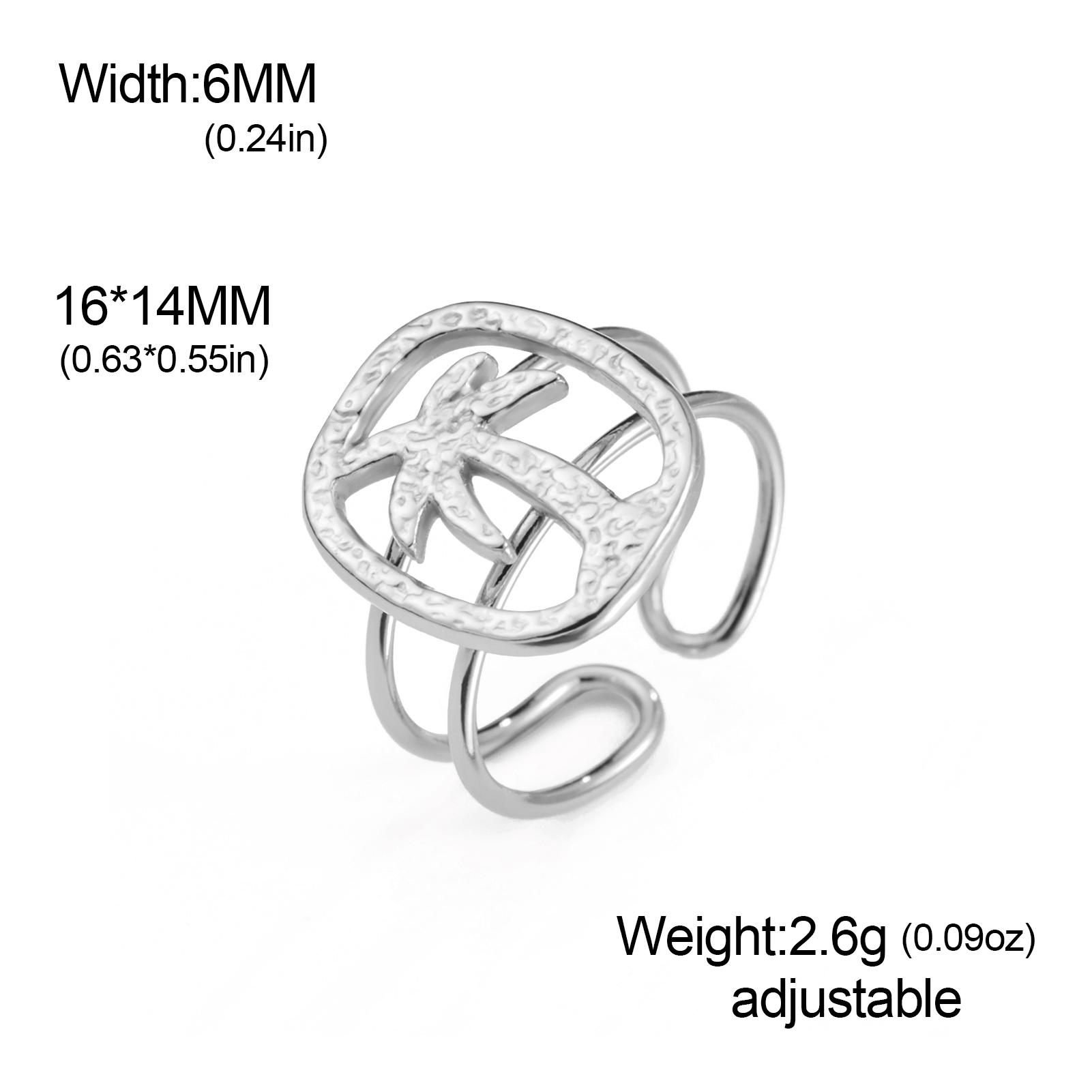 

Gold Color Coconut Tree Adjustable Rings for Women Stainless Steel Summer Beach Trendy Jewelry Finger Rings 2026 New Wholesale Adjustable срібний