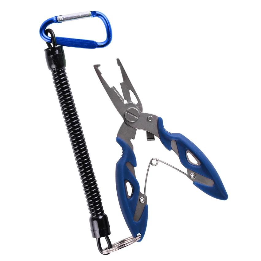 4-in-1 Fishing Pliers - Stainless Steel Line Cutter/Hook Remover with Non-Slip Jaw, Portable Multifunction Tool for Angling