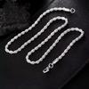 Women Alloy Bracelet Elegant Twisted Silver Jewelry Set for Women Men Unisex Necklace Bracelet with Polished Alloy Lobster Clip