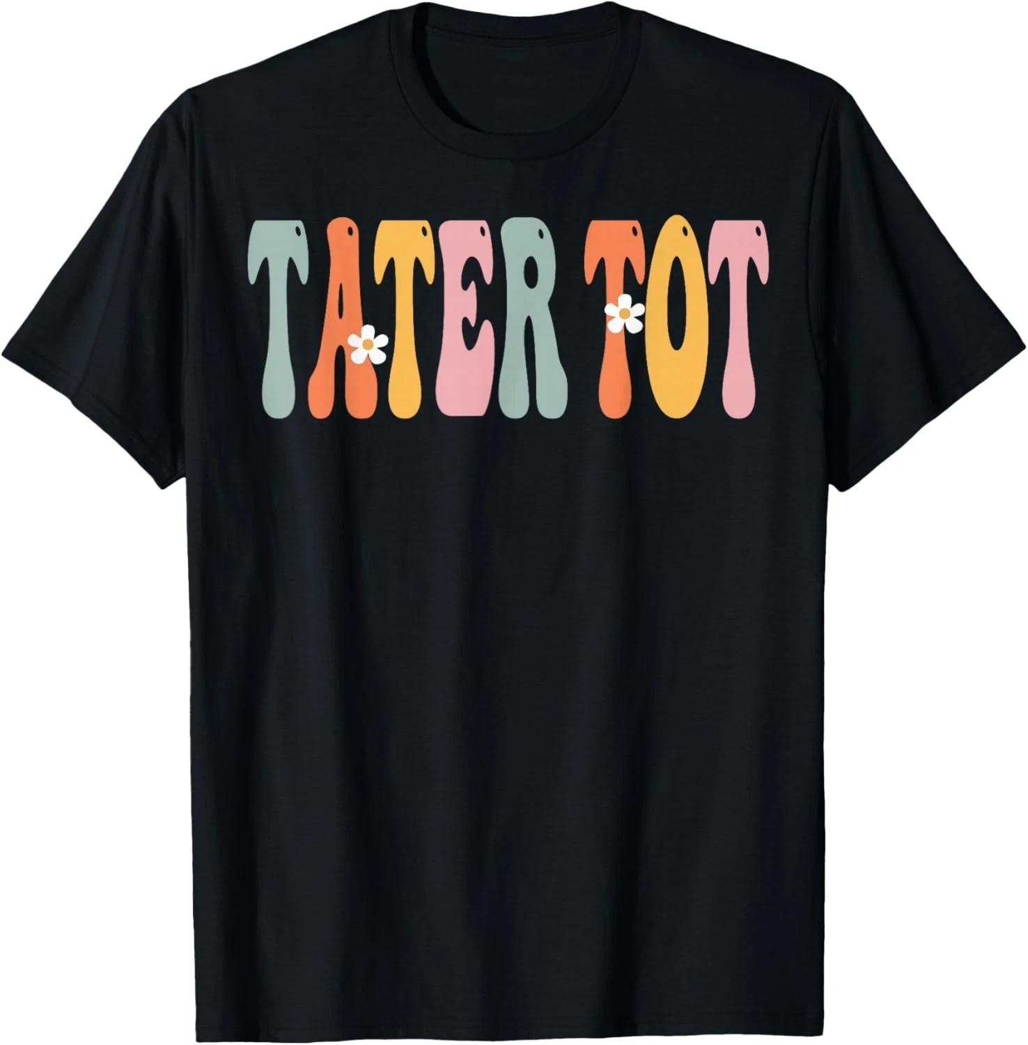 TATER TOT Retro Groovy Mom Cute Mother_s Day Funny Grandma T-Shirt L