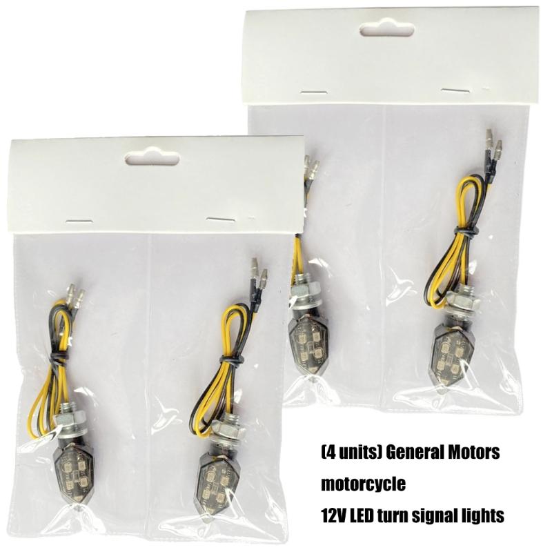 Upgrades Bright LED Motorcycle Indicator Lights 12V Universal Fit Weatherproof ABS Housing for Cruiser Sports Bikes