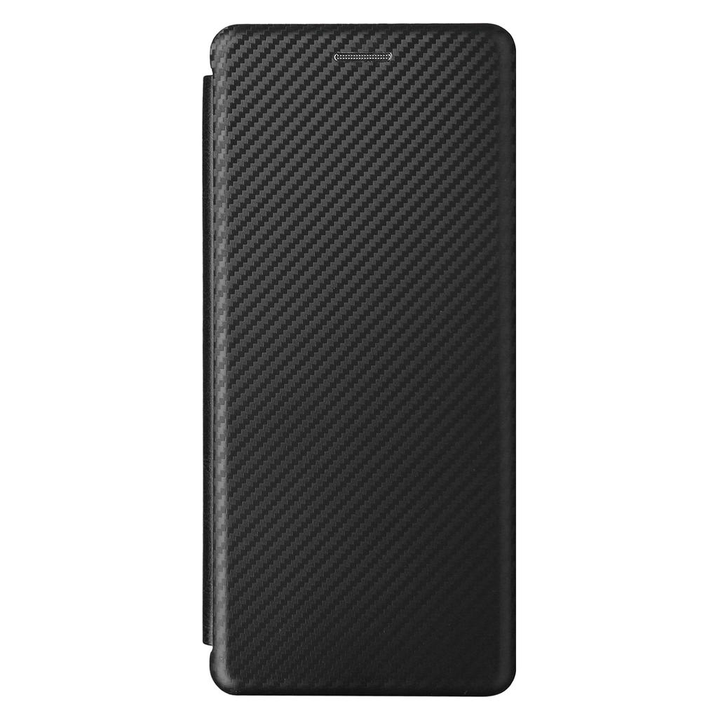 For Sony Xperia 10 VI Case with Card Holder Carbon Fiber Texture Leather Phone Cover